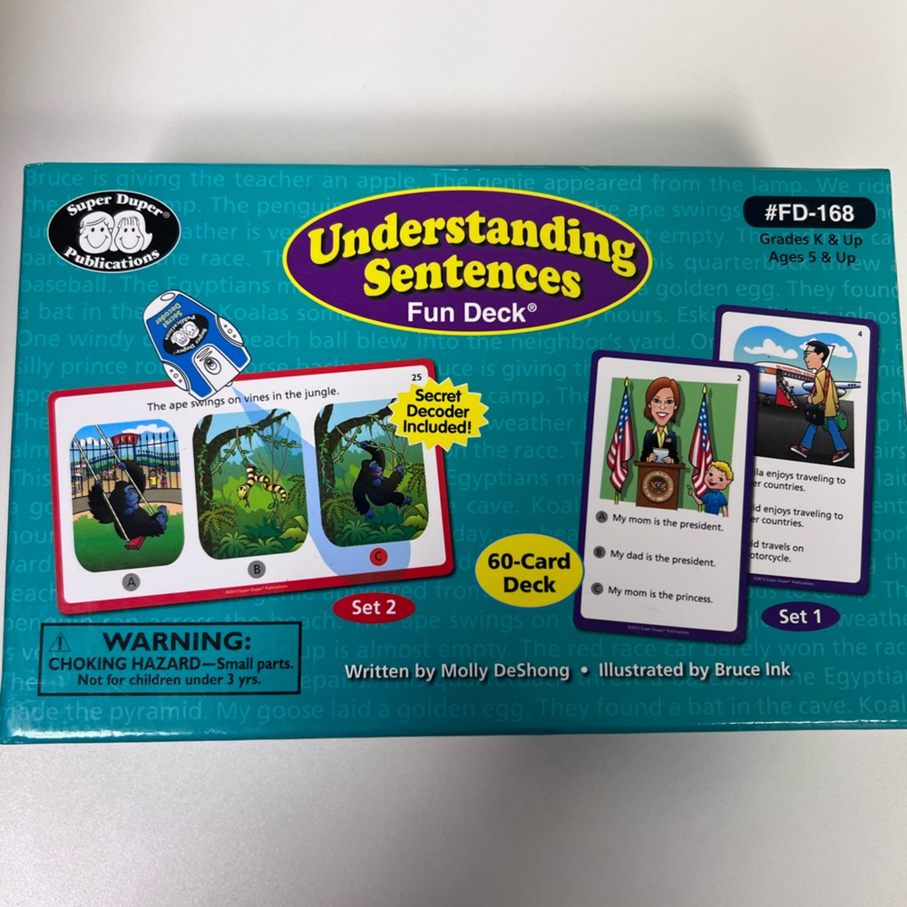 Super Duper Understanding Sentences Fun Deck